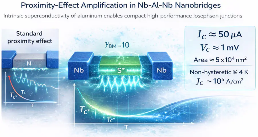 Прорыв в миниатюризации сверхпроводниковой электроники: собственная сверхпроводимость алюминия усиливает эффект близости